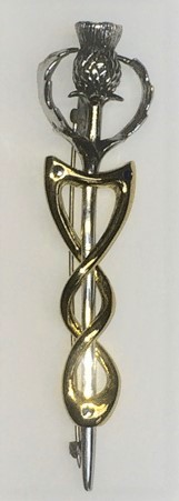 Scottish Thistle and Knot Kilt Pin - Click Image to Close